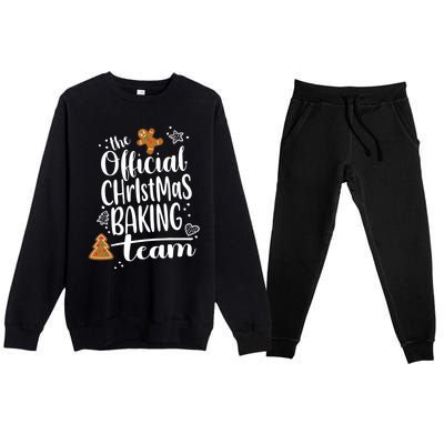 Christmas Gingerbread Cookie Baking Team Crew Gift Premium Crewneck Sweatsuit Set