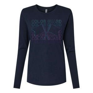 Color Guard Colour Guard Retro Womens Cotton Relaxed Long Sleeve T-Shirt