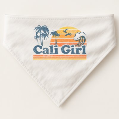 Cali Girl California Beach Summer Vacation Vintage 70s Retro USA-Made Doggie Bandana