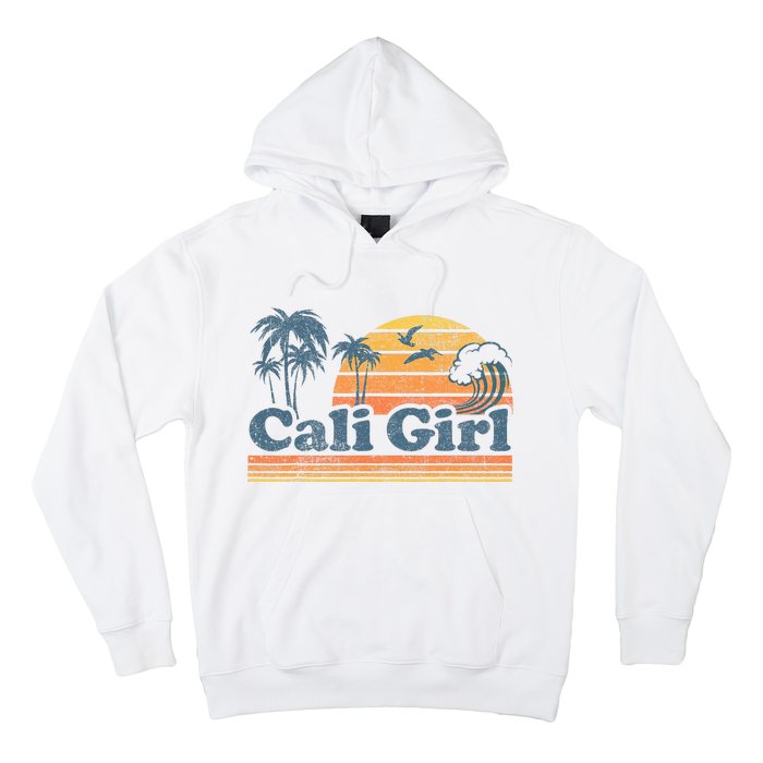 Cali Girl California Beach Summer Vacation Vintage 70s Retro Hoodie