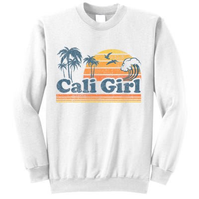 Cali Girl California Beach Summer Vacation Vintage 70s Retro Sweatshirt