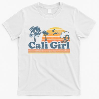 Cali Girl California Beach Summer Vacation Vintage 70s Retro T-Shirt