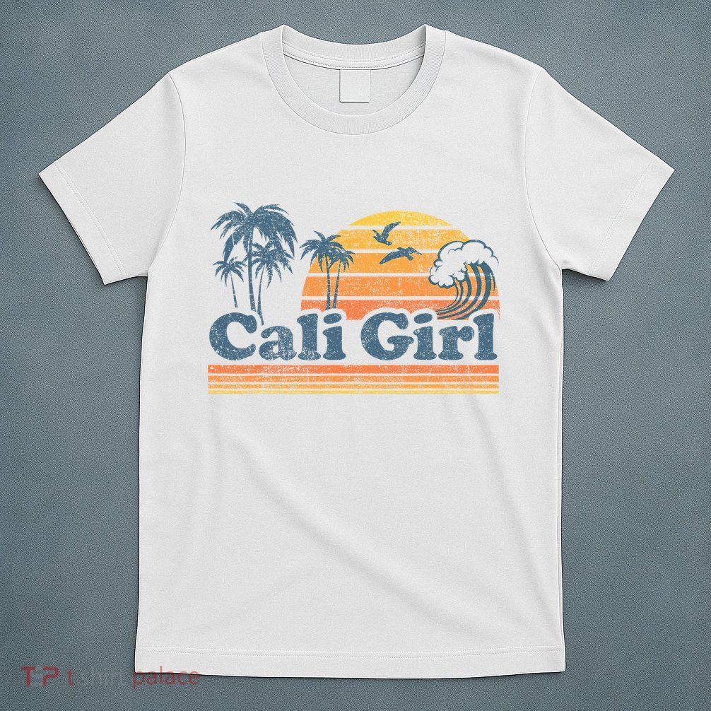Cali Girl California Beach Summer Vacation Vintage 70s Retro T-Shirt