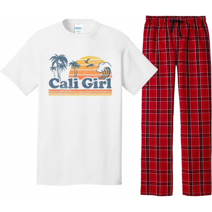 Cali Girl California Beach Summer Vacation Vintage 70s Retro Pajama Set