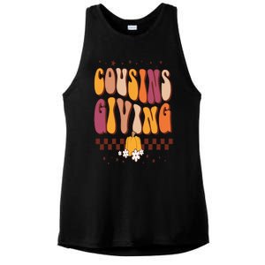 Cousins Giving Cute Pumpkin Cousin Crew Thanksgiving Family Ladies PosiCharge Tri-Blend Wicking Tank