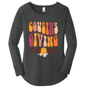 Cousins Giving Cute Pumpkin Cousin Crew Thanksgiving Family Women's Perfect Tri Tunic Long Sleeve Shirt