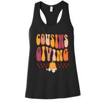 Cousins Giving Cute Pumpkin Cousin Crew Thanksgiving Family Women's Racerback Tank