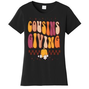 Cousins Giving Cute Pumpkin Cousin Crew Thanksgiving Family Women's T-Shirt