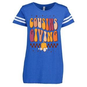 Cousins Giving Cute Pumpkin Cousin Crew Thanksgiving Family Enza Ladies Jersey Football T-Shirt