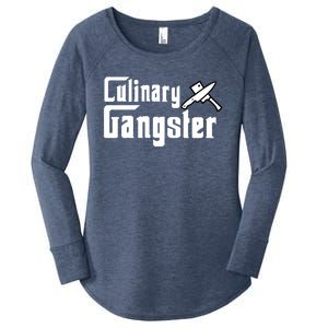 Culinary Gangster Cool Chef Cutlery Gift Hooded Gift Women's Perfect Tri Tunic Long Sleeve Shirt