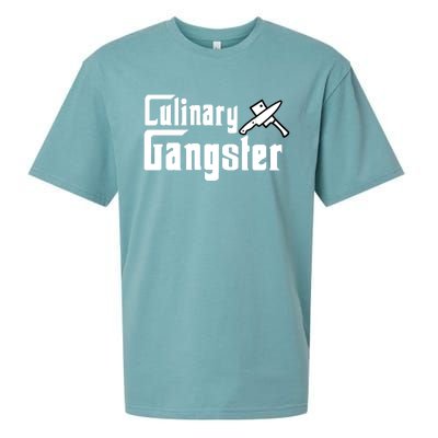 Culinary Gangster Cool Chef Cutlery Gift Hooded Gift Sueded Cloud Jersey T-Shirt