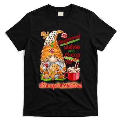 Christmas Gnome Cookies Paraprofessional Coffee Latte Xmas T-Shirt