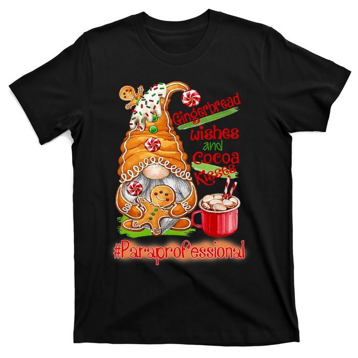 Christmas Gnome Cookies Paraprofessional Coffee Latte Xmas T-Shirt