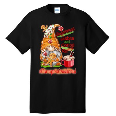 Christmas Gnome Cookies Paraprofessional Coffee Latte Xmas Tall T-Shirt