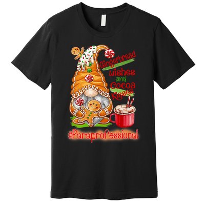 Christmas Gnome Cookies Paraprofessional Coffee Latte Xmas Premium T-Shirt