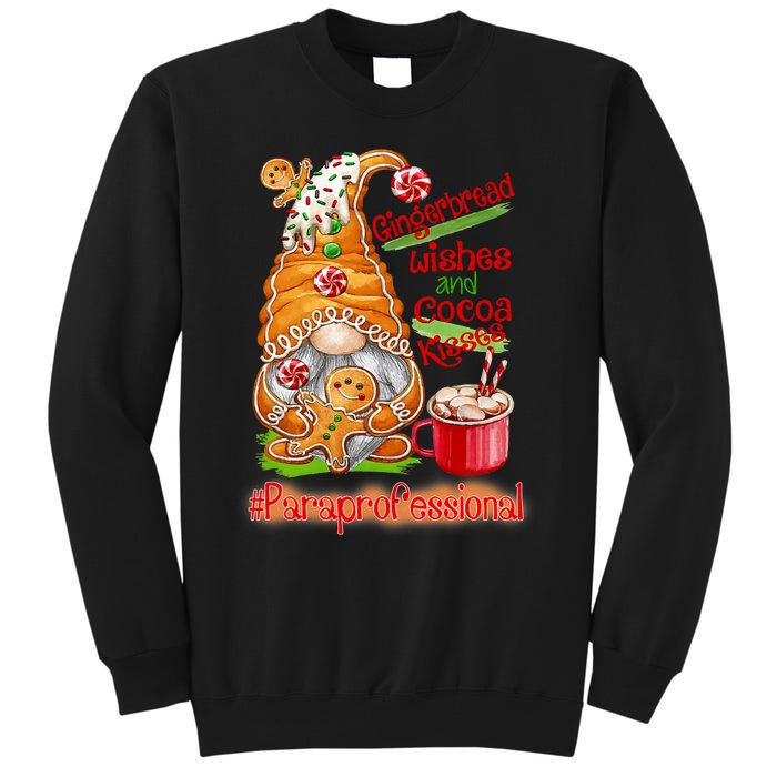 Christmas Gnome Cookies Paraprofessional Coffee Latte Xmas Tall Sweatshirt