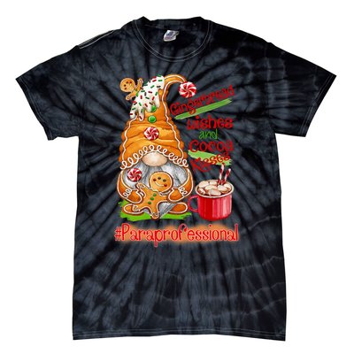 Christmas Gnome Cookies Paraprofessional Coffee Latte Xmas Tie-Dye T-Shirt