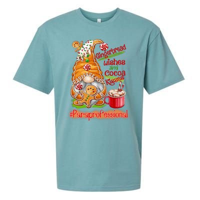 Christmas Gnome Cookies Paraprofessional Coffee Latte Xmas Sueded Cloud Jersey T-Shirt