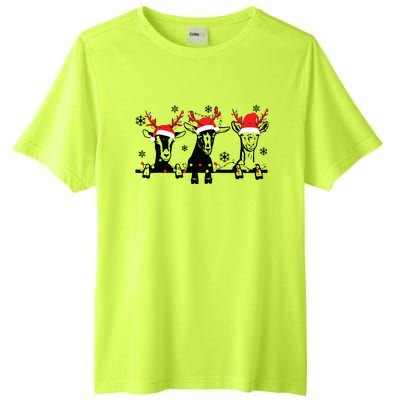 Cute Goats Christmas Lights Funny Farm Animal Christmas Tall Fusion ChromaSoft Performance T-Shirt