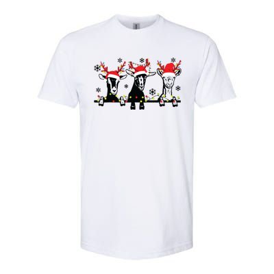 Cute Goats Christmas Lights Funny Farm Animal Christmas Softstyle® CVC T-Shirt