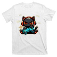 Cute Gamer Cat Playing Video Pew Pew T-Shirt