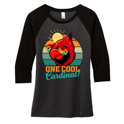 Cardinal Gifts Children Boy Girl Birds Women's Tri-Blend 3/4-Sleeve Raglan Shirt