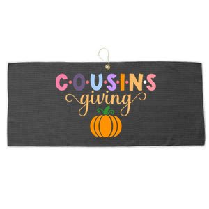 Cousins Giving Cute Pumpkin Cousin Crew Thanksgiving Family Great Gift Large Microfiber Waffle Golf Towel