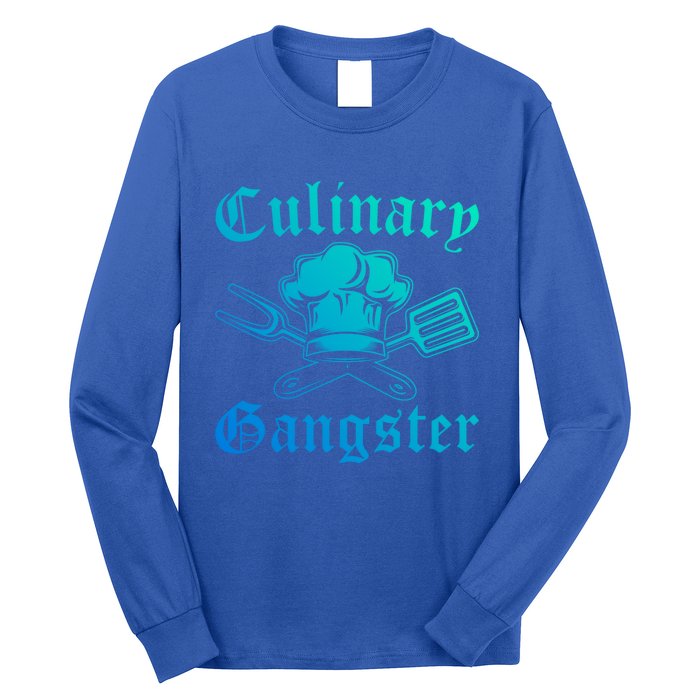 Culinary Gangster Design Funny Chef Cooking Cook Gift Long Sleeve Shirt