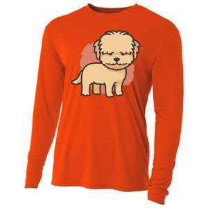 Cute Goldendoodle Dog Cooling Performance Long Sleeve Crew