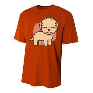 Cute Goldendoodle Dog Performance Sprint T-Shirt