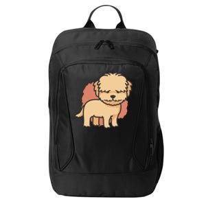 Cute Goldendoodle Dog City Backpack