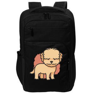 Cute Goldendoodle Dog Impact Tech Backpack