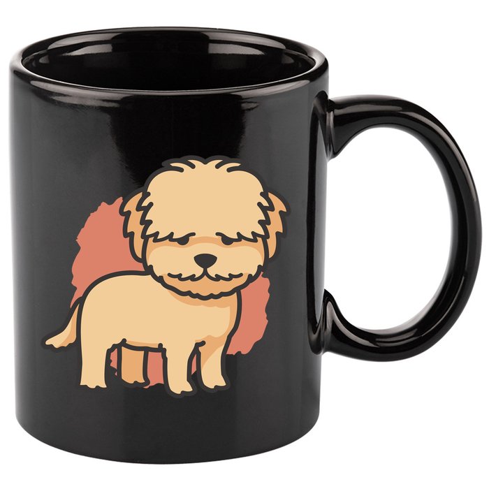 Cute Goldendoodle Dog 11oz C Handle Ceramic Mug