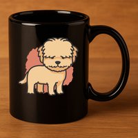 Cute Goldendoodle Dog 11oz C Handle Ceramic Mug