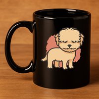 Cute Goldendoodle Dog 11oz C Handle Ceramic Mug