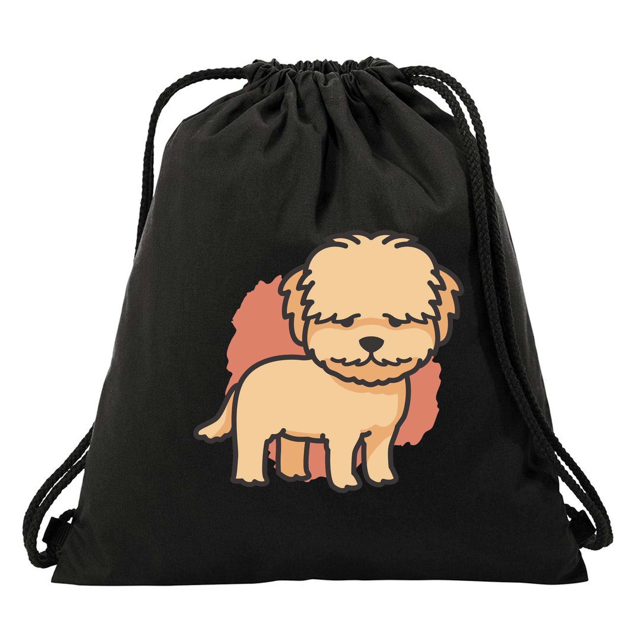Cute Goldendoodle Dog Drawstring Bag