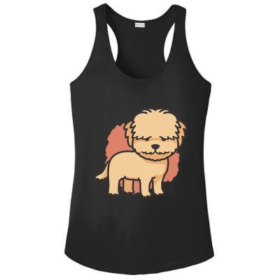Cute Goldendoodle Dog Ladies PosiCharge Competitor Racerback Tank