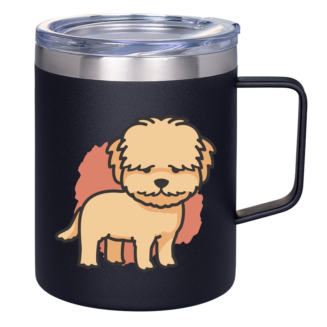 Cute Goldendoodle Dog 12oz Stainless Steel Coffee Mug