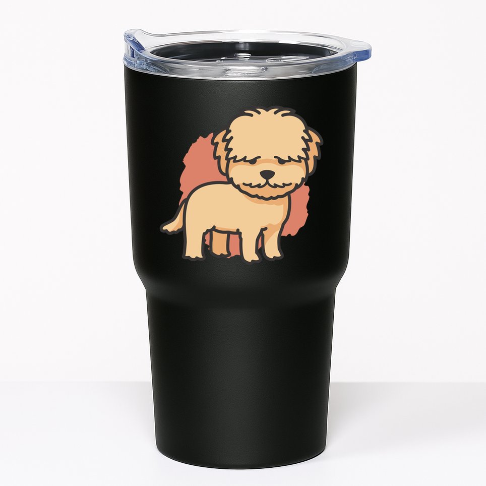 Cute Goldendoodle Dog Tumbler