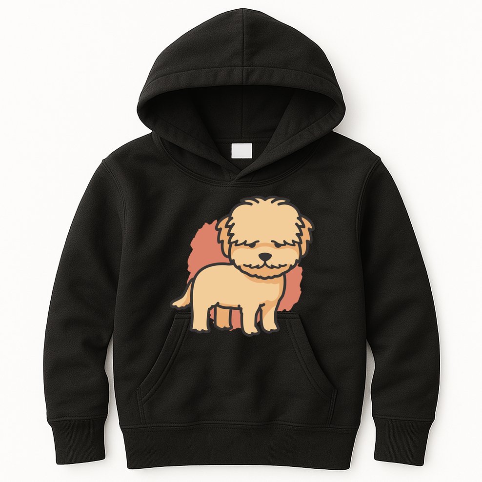 Cute Goldendoodle Dog Kids Hoodie