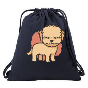 Cute Goldendoodle Dog Drawstring Bag