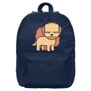 Cute Goldendoodle Dog 16 in Basic Backpack