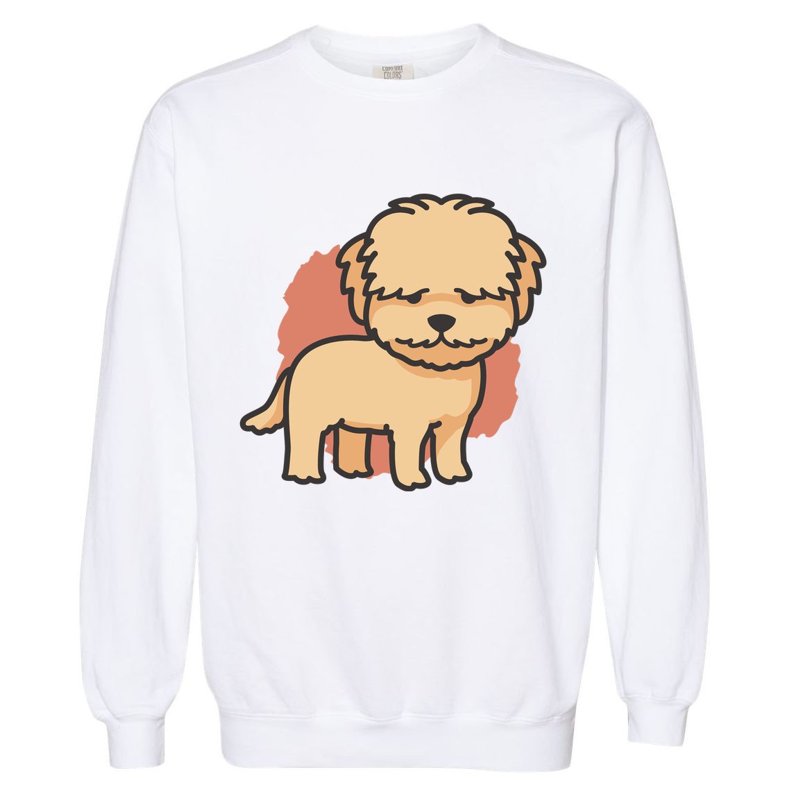 Cute Goldendoodle Dog Garment-Dyed Sweatshirt