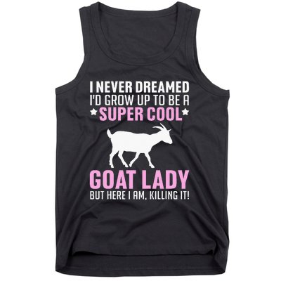 Cool Goat Design For Wo Farmer Farming Goat Lover Tank Top