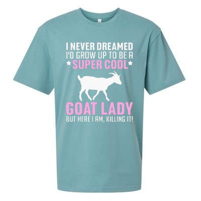 Cool Goat Design For Wo Farmer Farming Goat Lover Sueded Cloud Jersey T-Shirt