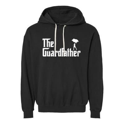 Color Guard Dad Marching Band Colorguard The Guardfather Garment-Dyed Fleece Hoodie