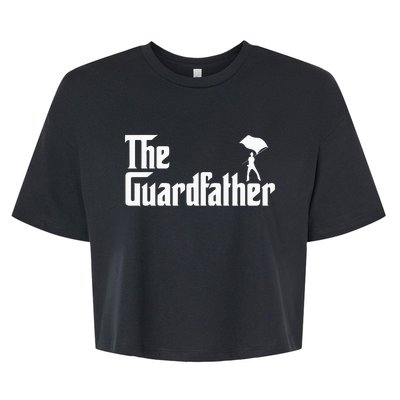 Color Guard Dad Marching Band Colorguard The Guardfather Bella+Canvas Jersey Crop Tee