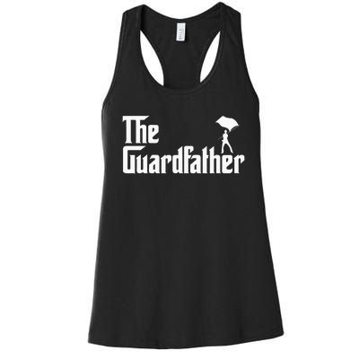 Color Guard Dad Marching Band Colorguard The Guardfather Women's Racerback Tank