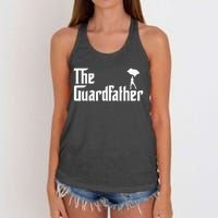 Color Guard Dad Marching Band Colorguard The Guardfather Women's Knotted Racerback Tank