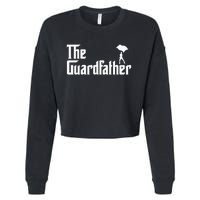 Color Guard Dad Marching Band Colorguard The Guardfather Cropped Pullover Crew